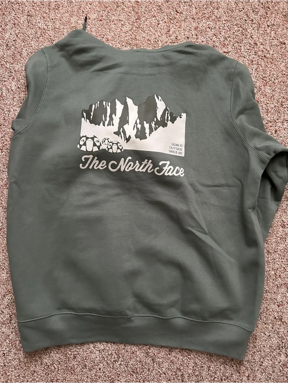 The North Face Olive Green Hooded Pullover